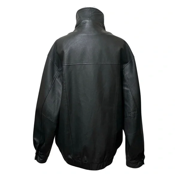Airborne Leathers Men’s Leather Jacket, Size Large